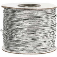 Elastikband, Stärke: 1 mm, Silber, 100m [HOB-41049]