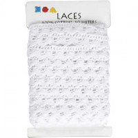 Häkelborte , B 19 mm, Weiß, 10m [HOB-41091]