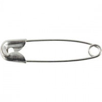 Safety Pins, L: 22 mm, thickness 0.6 mm, 100 pcs, silver [HOB-41135]