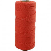 Baumwollkordel, L 315 m, Stärke: 1 mm, Orange, Dünne Qualität 12/12, 220g [HOB-41504]