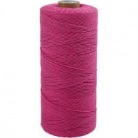 Baumwollkordel, L 315 m, Stärke: 1 mm, Pink, Dünne Qualität 12/12, 220g [HOB-41508]