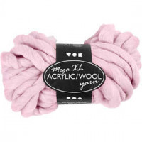 XL Acryl/Wolle-Mischung, L 15 m, Rosa, Mega, 300g [HOB-42169]