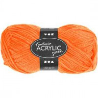 Fantasia Acryl Wolle, L 80 m, Neonorange, 50g [HOB-421709]