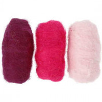 Kardierte Wolle, Harmonie in Lila-Pink, 3x10g [HOB-45334]