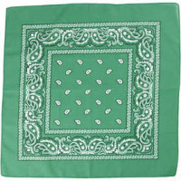 Bedrucktes Bandana-Tuch, Größe 55x55 cm, Dunkelgrün, 1Stck [HOB-49748]