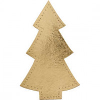 Weihnachtsbaum, H 18 cm, B 11 cm, Gold, 4Stck. [HOB-498771]