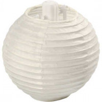 Papierlampe, D: 7,5 cm, Weiß, 10Stck. [HOB-50029]