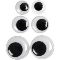 Wackelaugen, D: 12+14+20 mm, nicht klebend, 18sort. [HOB-50139]