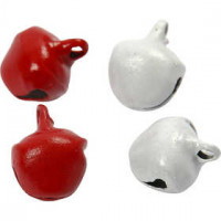Glöckchen, D: 8 mm, Rot/Weiß, 50sort. [HOB-510280]