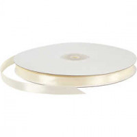 Satinband, B 10 mm, Creme, 100m [HOB-51367]