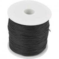 Baumwollkordel, Stärke: 0,6 mm, Schwarz, 100m [HOB-51511]