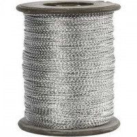 Anhängerband, Stärke: 0,5 mm, Silber, 100m [HOB-51531]