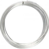 Aluminiumdraht, Stärke: 2 mm, Silber, rund, 10m [HOB-518325]