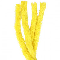 Pfeifenreiniger / Chenille-Draht, Stärke: 30 mm, L 40 cm, Gelb, 4Stck. [HOB-51936]