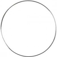 Ring aus Metalldraht, Kreis, D: 7 cm, Stärke: 1,5 mm, Silber, 10Stck. [HOB-52343]