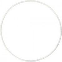 Ring aus Metalldraht, Kreis, D: 10 cm, Stärke: 2 mm, Weiß, 10Stck. [HOB-52409]