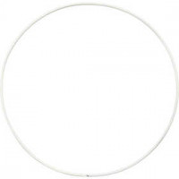 Ring aus Metalldraht, Kreis, D: 15 cm, Stärke: 2 mm, Weiß, 10Stck. [HOB-52410]