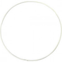 Ring aus Metalldraht, Kreis, D: 20 cm, Stärke: 3 mm, Weiß, 5Stck. [HOB-52412]