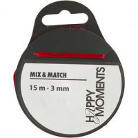 Satinband, Weinrot, B 3 mm, 15m [HOB-524503]