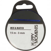 Satinband, Dunkelblau, B 3 mm, 15m [HOB-524504]