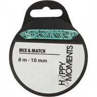 Satinband, Helltürkis, B 10 mm, 8m [HOB-524608]