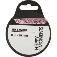 Satinband, Rosa, B 10 mm, 8m [HOB-524609]