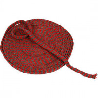 Strickschlauch, B 10 mm, Weihnachtsrot/Grau, 10m [HOB-53101]