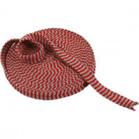 Strickschlauch, B 22 mm, Weihnachtsrot/Grau, 10m [HOB-53121]