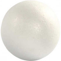Styropor-Kugel, D: 14,8 cm, Weiß, Styropor, 1Stck [HOB-54314]