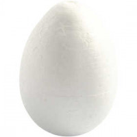 Styropor-Eier, H 10 cm, Weiß, Styropor, 5Stck. [HOB-543220]