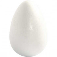 Styropor-Eier, H 12 cm, Weiß, Styropor, 5Stck. [HOB-543231]