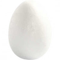 Styropor-Eier, H 8 cm, Weiß, Styropor, 5Stck. [HOB-543240]