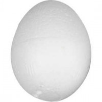 Styropor-Eier, H 3,7 cm, Weiß, Styropor, 100Stck. [HOB-543262]