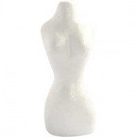 Torso, Größe 18x7,5x5,5 cm, Weiß, Styropor, 1Stck [HOB-54331]