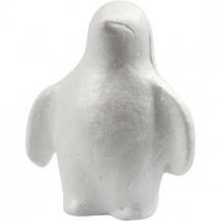 Styropor-Pinguin, H 15,5 cm, Weiß, Pinguin, 1Stck [HOB-54343]
