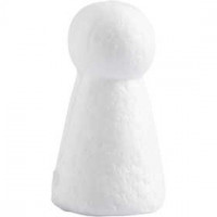 Styropor-Kegel, H 5,5 cm, Weiß, Styropor, 5Stck. [HOB-543440]