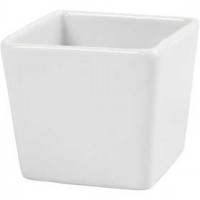 Topf, Größe 6x6 cm, H 5 cm, Weiß, 12Stck. [HOB-55583]