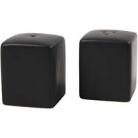 Salz- und Pfefferstreuer, H 6 cm, Größe 5x5 cm, Schwarz, 6Sets [HOB-55605]