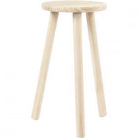 Hocker, D: 26 cm, H 50 cm, Kiefernholz, 1Stck [HOB-56118]