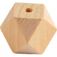 Bead in Diamantform, B 20 mm, Lochgröße 3 mm, Kiefernholz, 6Stck. [HOB-56125]