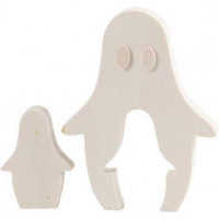 2in1 - Holzfigur, Gespenster, H 6+11,5 cm, B 4+9 cm, Sperrholz, 1Set, Tiefe 1,2 cm [HOB-56155]