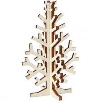 Weihnachtsbaum, H 12 cm, B 7,5 cm, Sperrholz, 1Stck [HOB-56170]