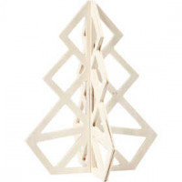 Weihnachtsbaum, H 20 cm, B 16 cm, Sperrholz, 1Stck [HOB-56173]