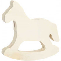 Schaukelpferd, H 13,5 cm, L 13 cm, Sperrholz, 1Stck, B 2 cm [HOB-56419]