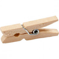 Holzklammern, L 30 mm, B 3 mm, Birke, 30Stck. [HOB-564541]