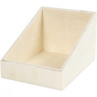 Aufbewahrungskiste, B 15 cm, H 12 (4) cm, Sperrholz, 1Stck, Tiefe 19,5 cm [HOB-56812]