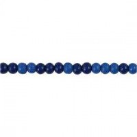 Holzperlen, D: 5 mm, Lochgröße 1,5 mm, Blau, 6g, ca. 150 Stck [HOB-570398]