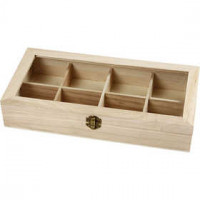 Holzschatulle, Größe 32x16x6 cm, Lochgröße 7x7 cm, Kaiserbaum, 1Stck [HOB-57728]