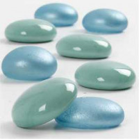 Glasdeko, Türkis, D: 18-20 mm, Stärke: 8 mm, 370g [HOB-591008]