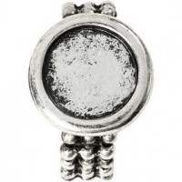 Cabochon-Ring, D: 19 mm, Lochgröße 14 mm, Antiksilber, 1Stck [HOB-60107]